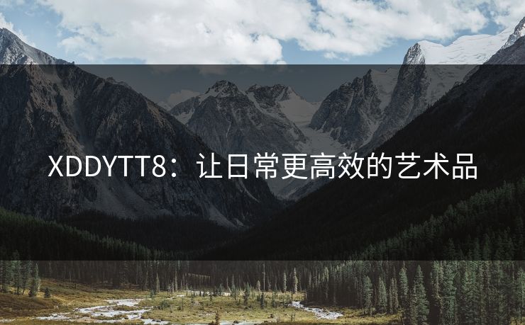 XDDYTT8：让日常更高效的艺术品